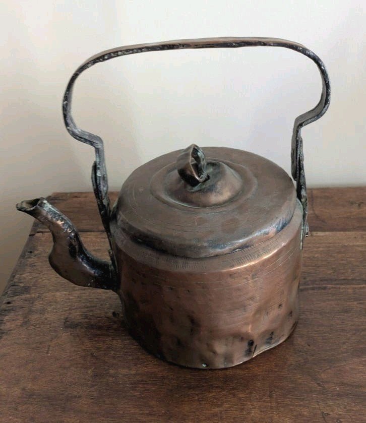 Antieke Koperen Ketel – Handgehamerd – 19e Eeuws Industrieel, Enlèvement, Cuivre