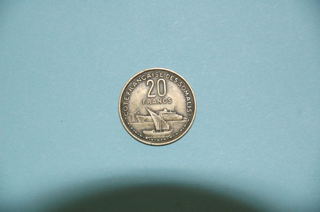 COTE FRANCAISE des SOMALIS : 20 Francs 1952, Verzenden, Losse munt
