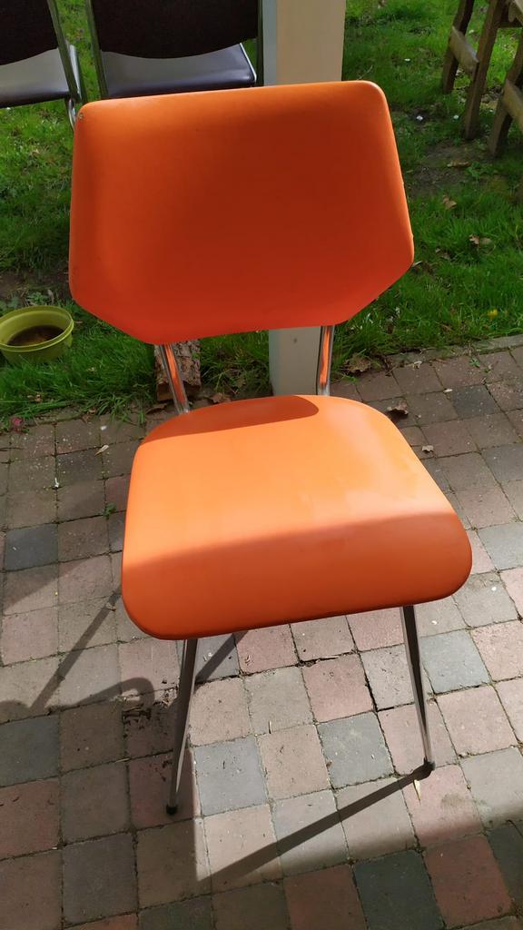 Retro stoel, Ophalen, Gebruikt, Overige kleuren, Metaal