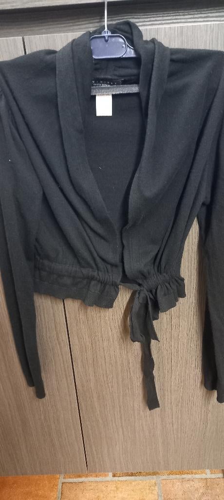 zwart vest bolero met striklint Twinset maat S, Kleding | Dames, Truien en Vesten, Twinset, Zwart, Ophalen of Verzenden, Zo goed als nieuw
