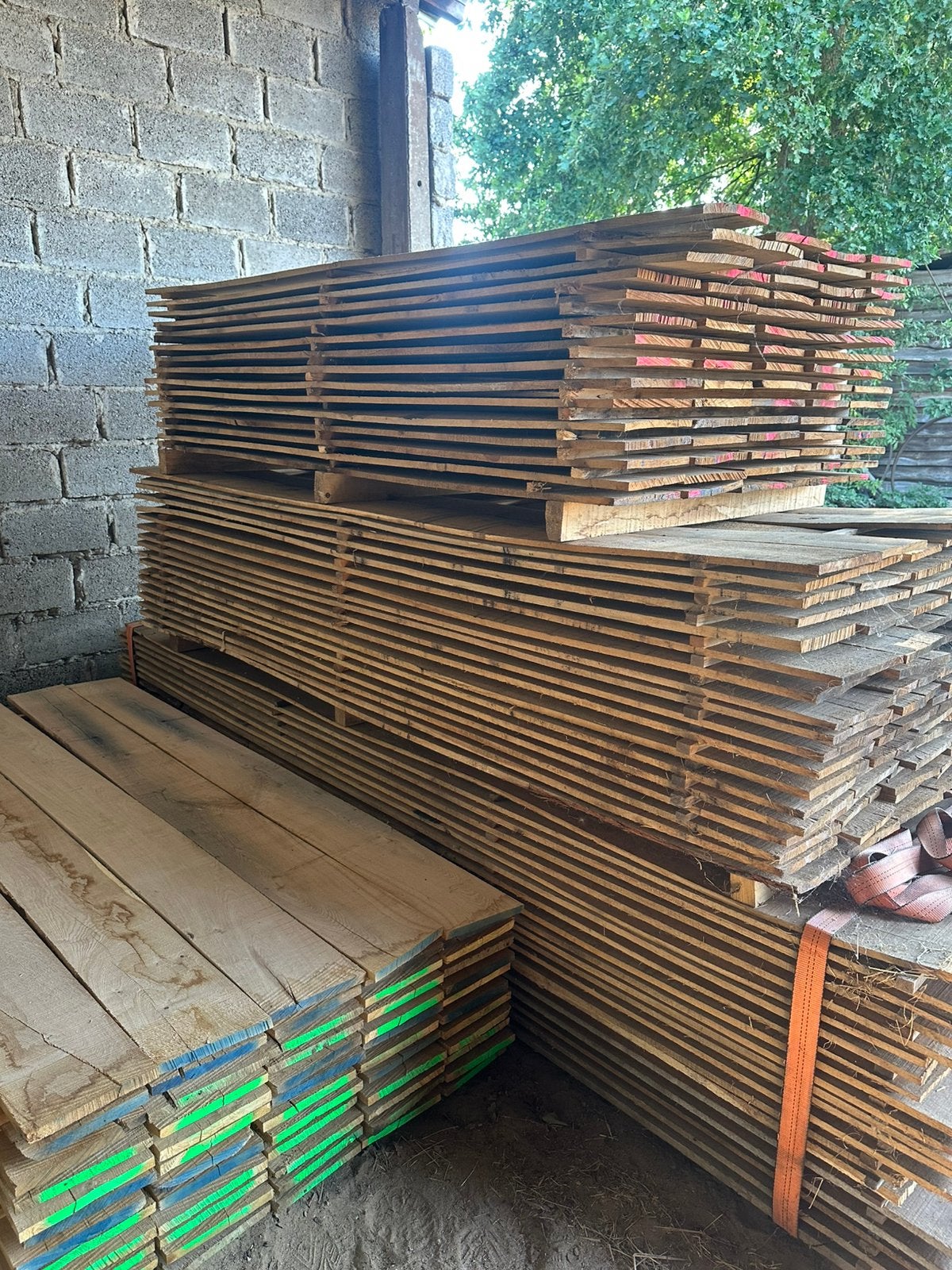 Eiken planken, Jardin & Terrasse, Enlèvement, Comme neuf