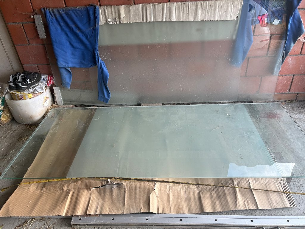 Gratis glazen schuifdeuren, Doe-het-zelf en Bouw, Overige materialen, Gebruikt, Overige typen, Inclusief glas