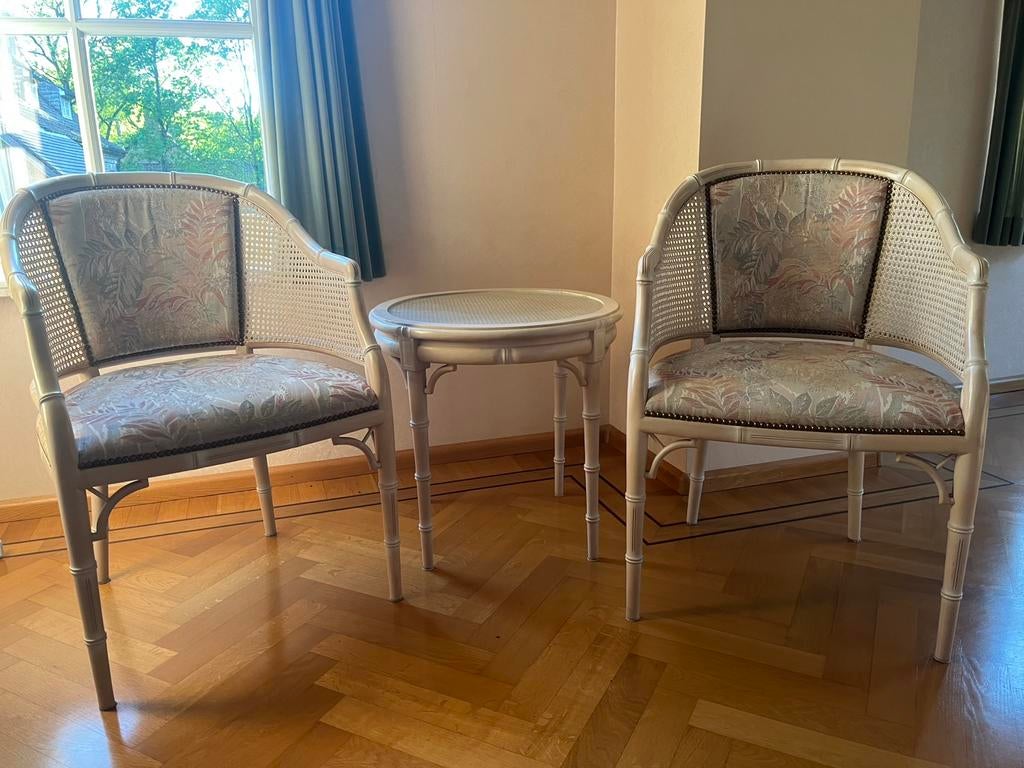 Rotan set, Huis en Inrichting, Stoelen, Ophalen, Zo goed als nieuw