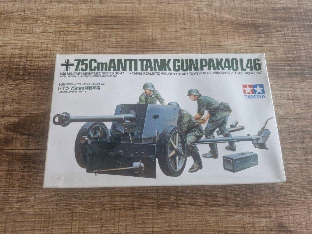 Tamiya 1/35 7.5cm Antitank Gun PaK40/L46, Neuf, Enlèvement ou Envoi, Autres types, 1:32 à 1:50