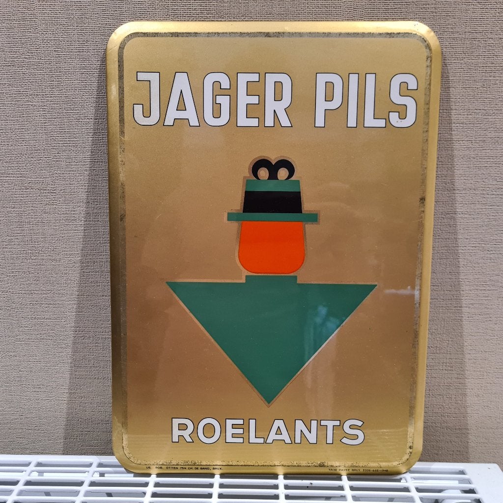 Reclamebord Jager Pils 1948, Ophalen of Verzenden, Reclamebord