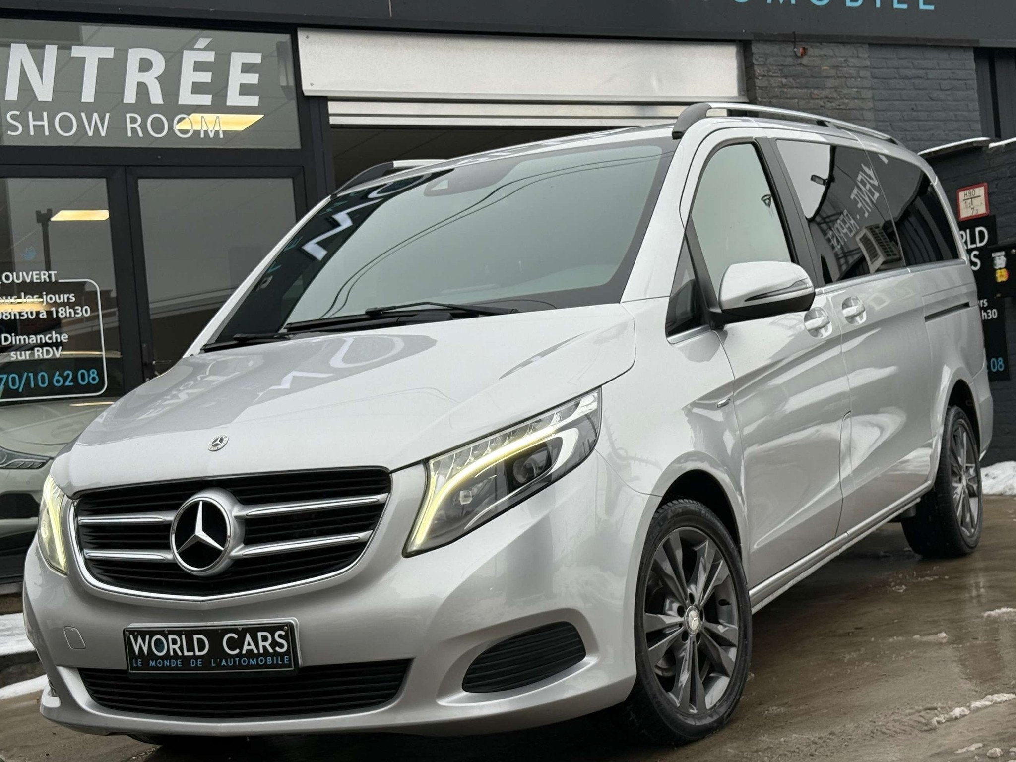 Mercedes-Benz V-Klasse 220 d AVANTGARDE DOUBLE CAB TVAC*BTWI, Autos, Cuir, Argent ou Gris, Achat, Euro 6