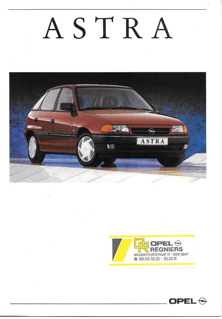 OPEL ASTRA  1991, Livres, Enlèvement ou Envoi, Comme neuf, Opel
