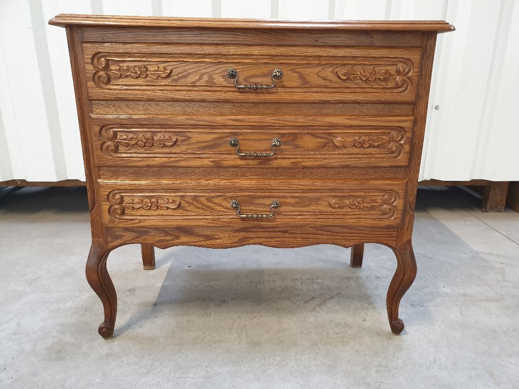Vintage ladekast. Levering mogelijk., 3 ou 4 tiroirs, Enlèvement, Utilisé, Chêne
