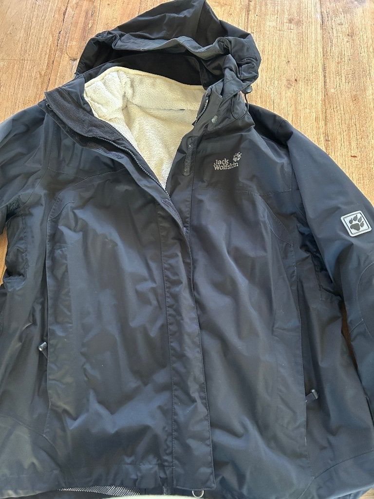 Winterjas Jack Wolfskin, Ophalen, Zwart, Maat 46/48 (XL) of groter, Jack Wolfskin