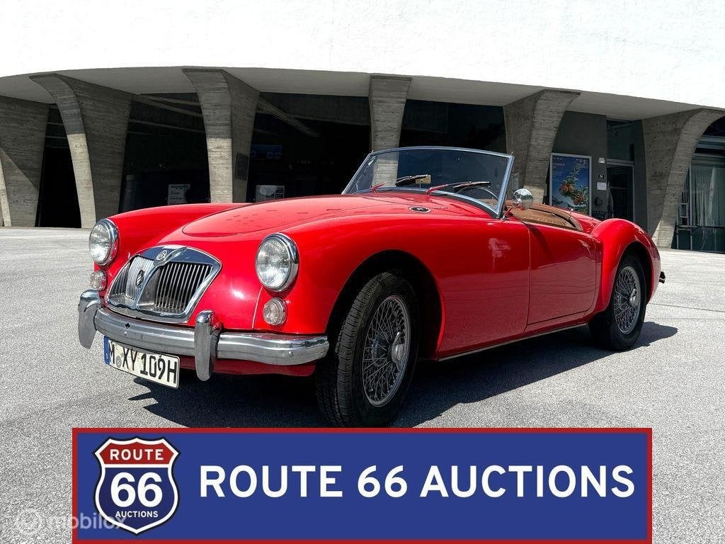 MG MGA Cabriolet | 1961 | Route 66 Auctions, Auto's, Zwart, Bedrijf, Handgeschakeld, Overige carrosserie