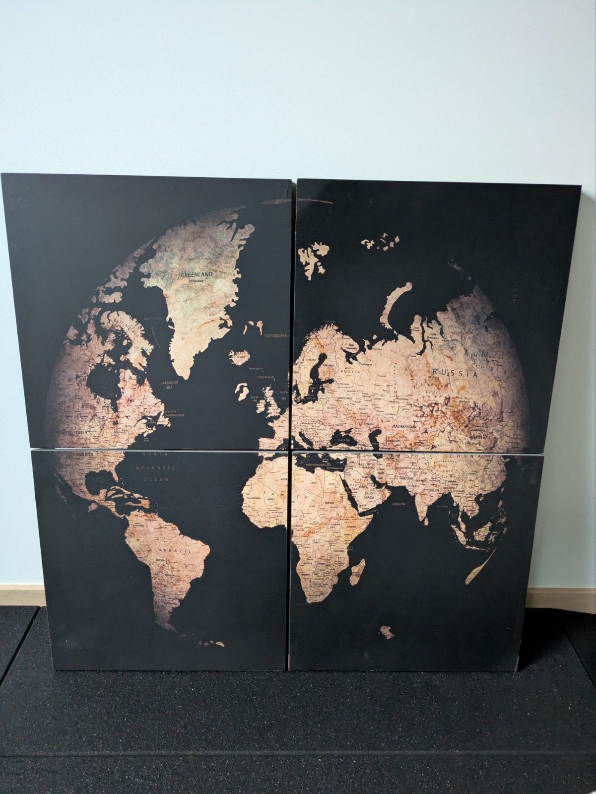 Wereldkaarten - wanddecoratie, Ophalen