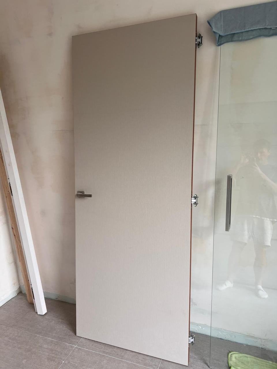 houten deur met blokkader, Ophalen, 80 tot 100 cm, Binnendeur, Zo goed als nieuw