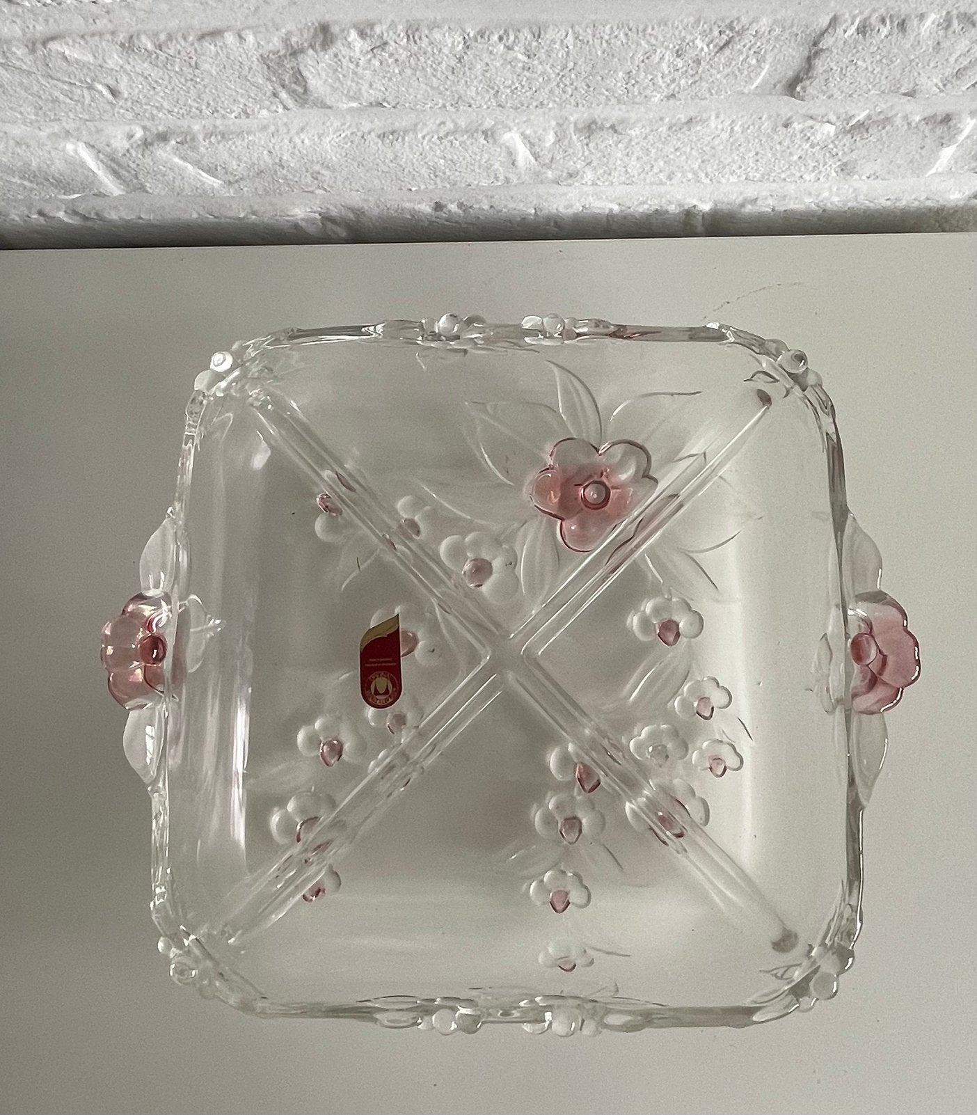 Magnifique plat vintage en verre Walther, Antiquités & Art, Enlèvement ou Envoi