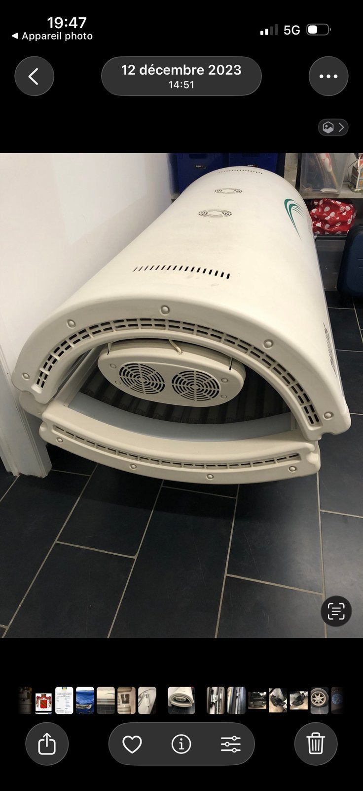 Philips-zonnebank, Elektronische apparatuur, Zonnebanken en Gezichtsbruiners, Ophalen, Gebruikt, Zonnebank dubbelzijdig, 15 lampen of meer