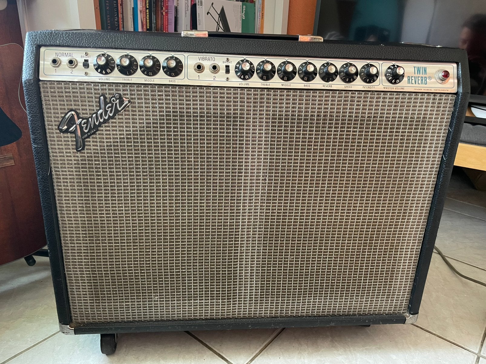 Fender twin reverb silverface 1980, Enlèvement, Utilisé, 100 watts ou plus