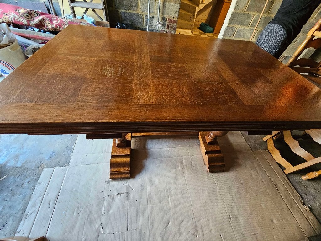 Salle à manger en chêne massif, Enlèvement, Utilisé, 4 à 6 chaises