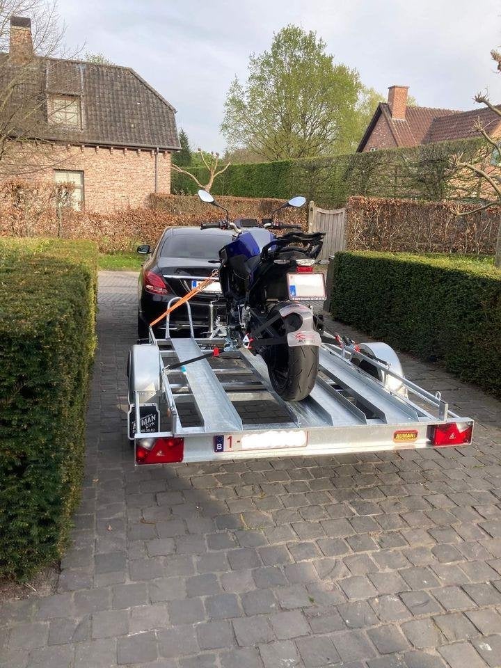 aanhanger voor 2 motorfietsen te huur, Enlèvement