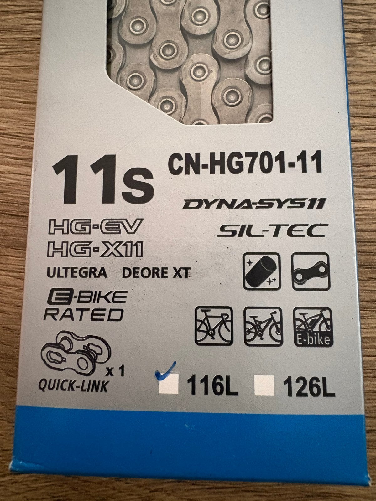 Shimano ketting 11v CN-HG701-11, Fietsen en Brommers, Racefiets, Ophalen of Verzenden, Derailleur of Ketting, Nieuw