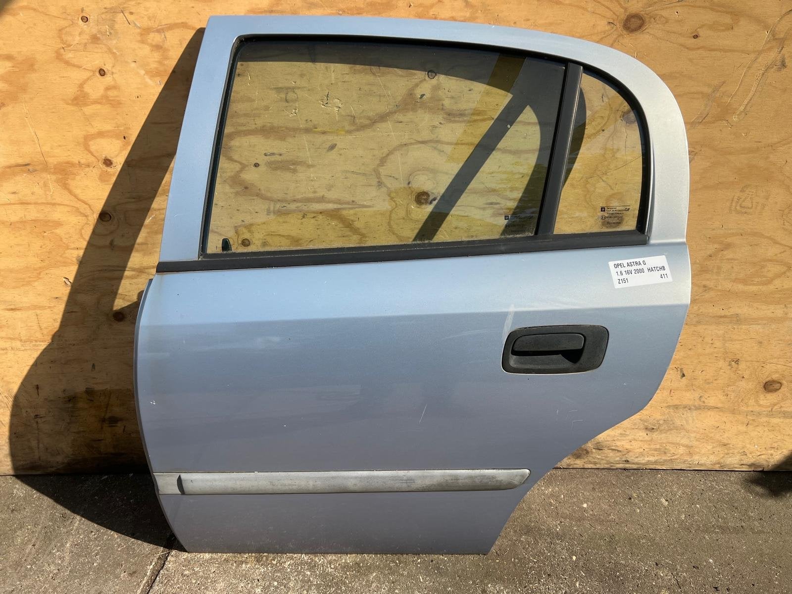 Opel Astra G Z151 Blauw Deur Links-Achter 1998-2004, Gebruikt, Deur, Opel Automobile GmbH, Kontakt@opel-infoservice.de