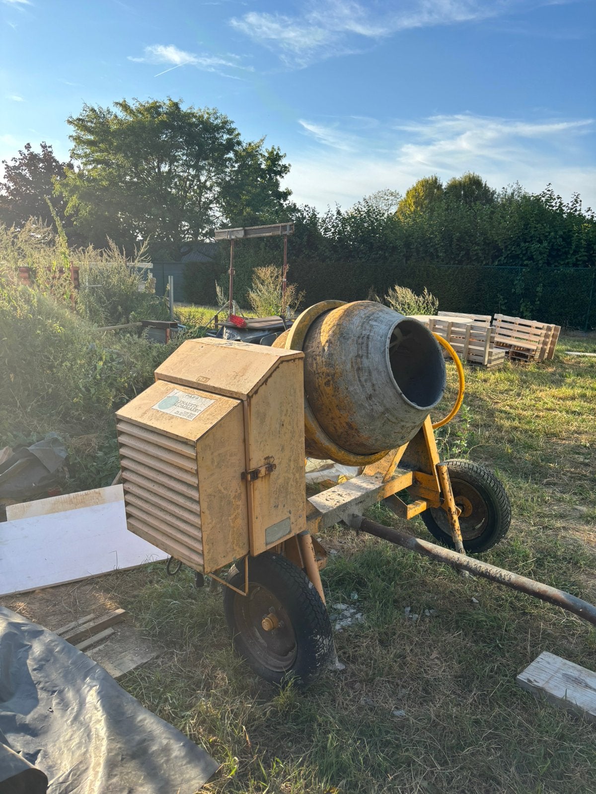 Betonmolen groot, Ophalen, Gebruikt