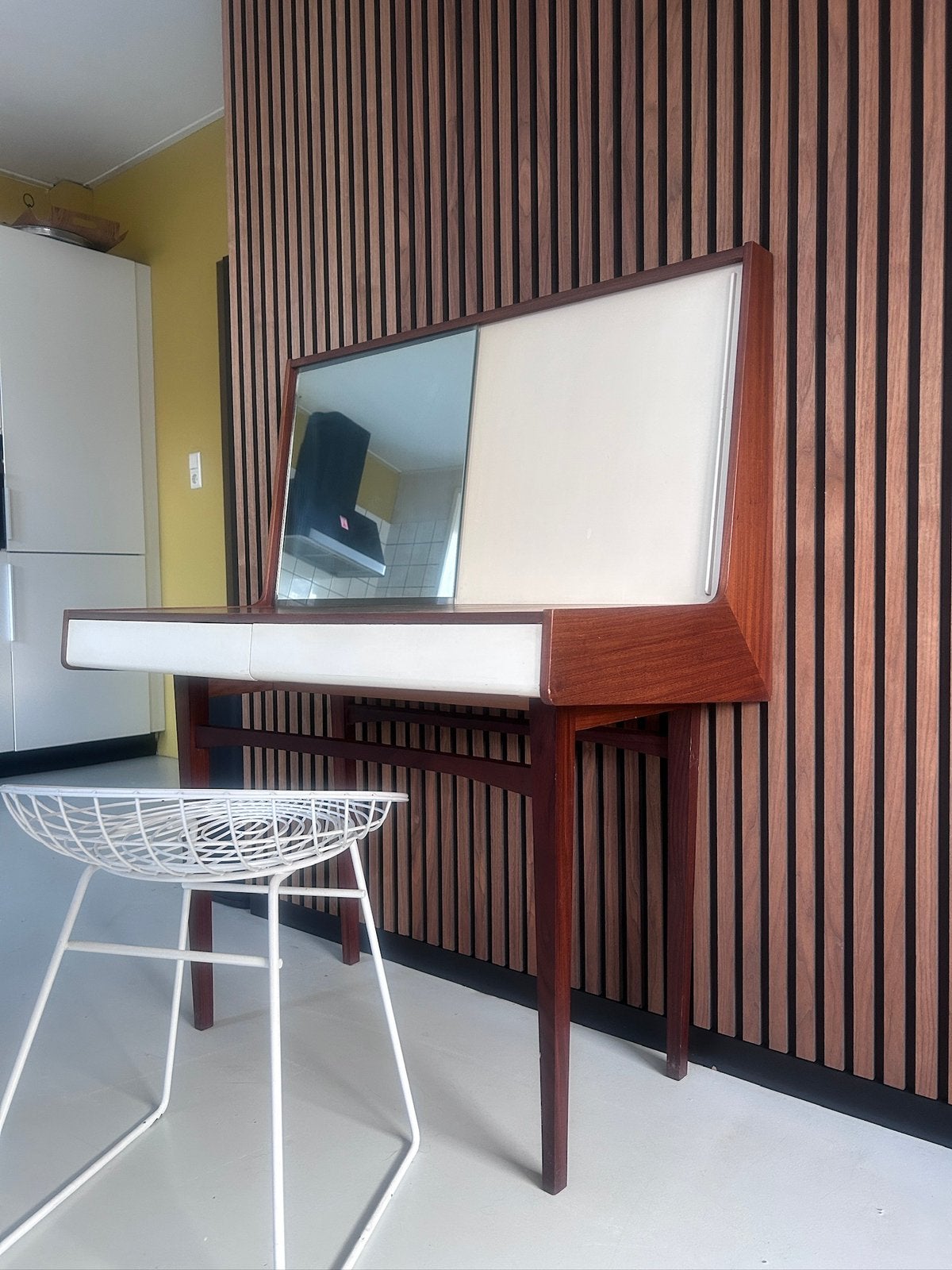 Vintage teak make up kaptafel ZELDZAAM, Huis en Inrichting, Ophalen, Gebruikt, Vintage