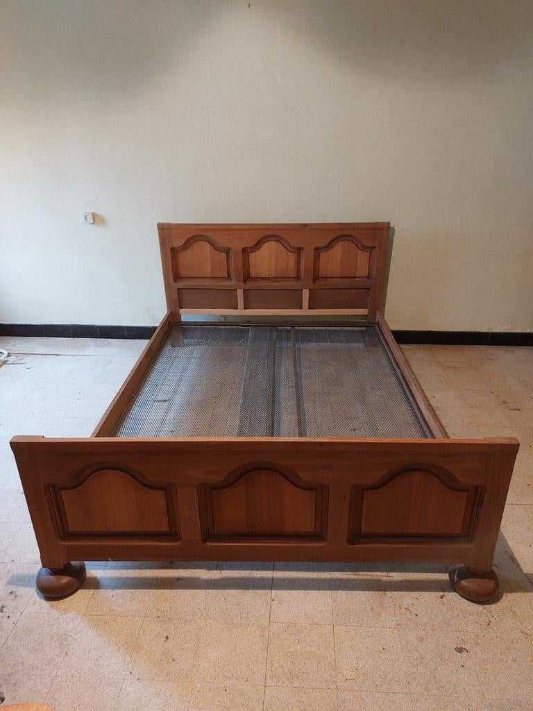 Eikenhouten bed twijfelaar, Antiek en Kunst, Ophalen
