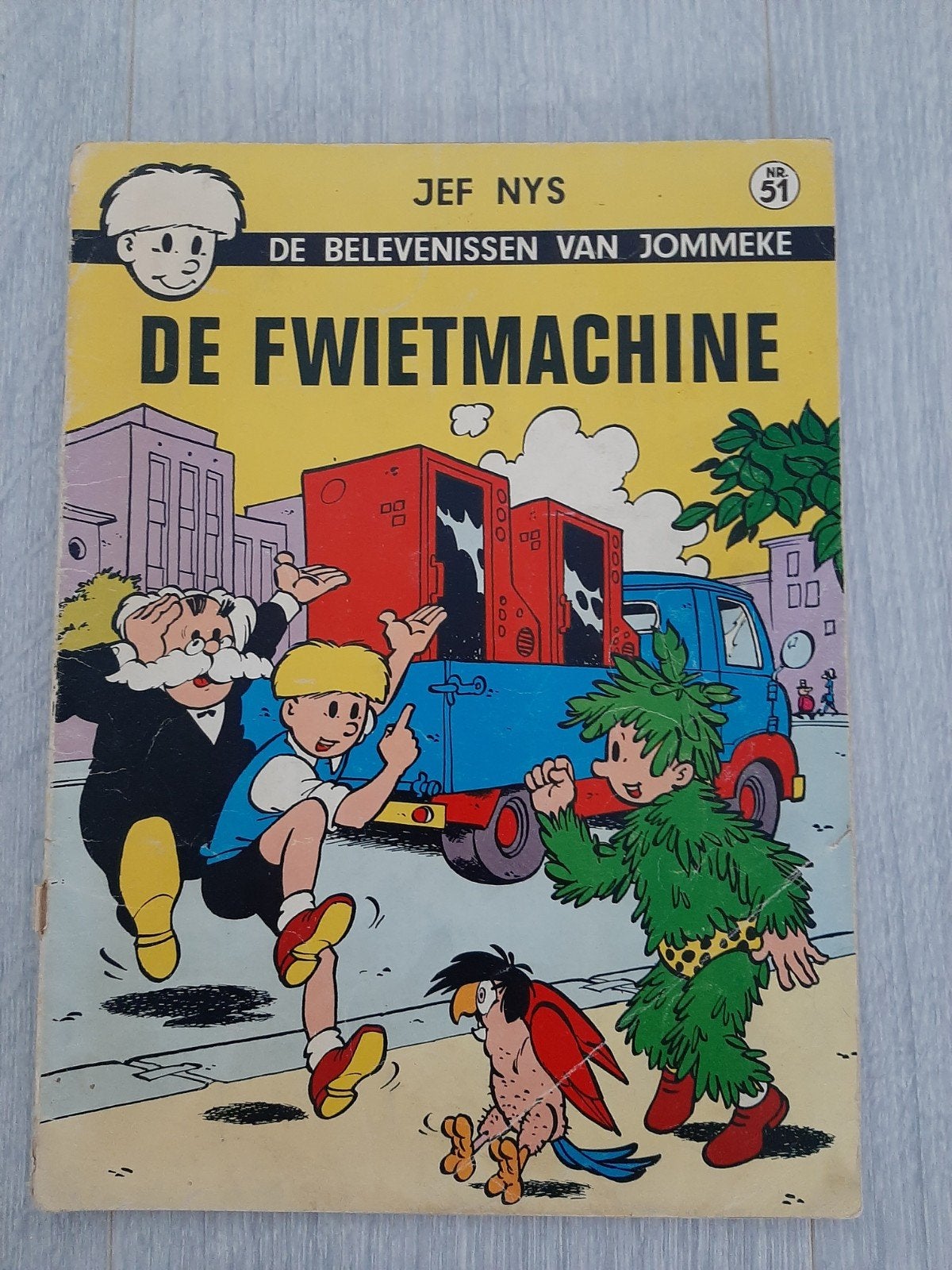 Eerste druk  Jommeke   De Fwietmachine  zwart wit  druk, Boeken, Eén stripboek, Ophalen of Verzenden, Gelezen, Jef Nys