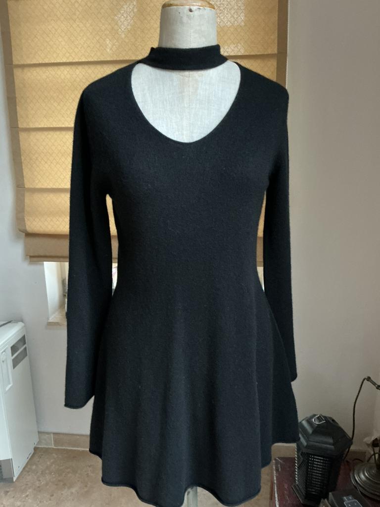 Jurk, 100% cashmere, maat 38, Kleding | Dames, Ophalen of Verzenden, Zo goed als nieuw, Maat 38/40 (M), Zwart