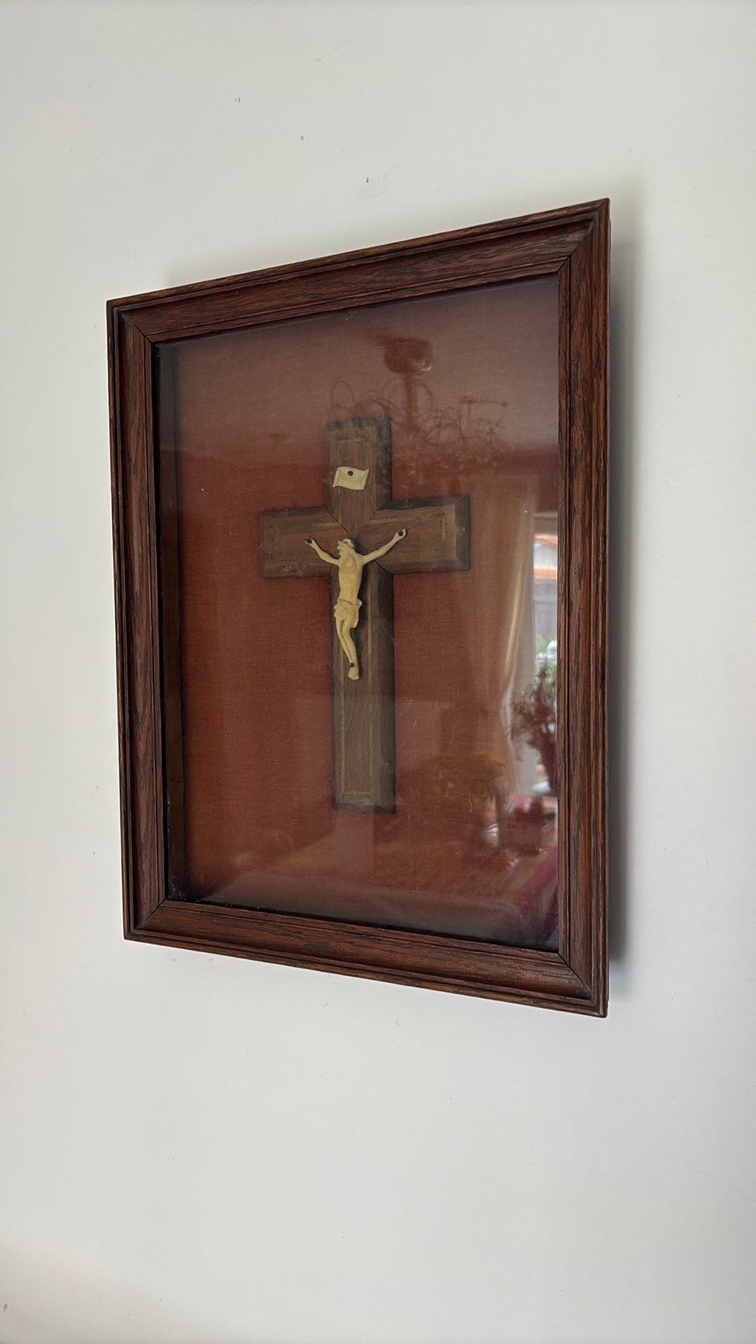 Frame van Jezus aan het kruis, Antiek en Kunst, Antiek | Religieuze voorwerpen, Ophalen