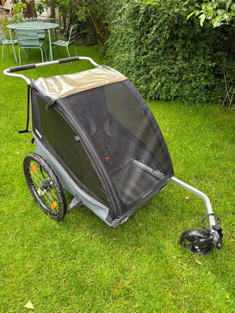 Thule fietskar Coaster XT, Ophalen, Gebruikt, Kinderkar, Opvouwbaar