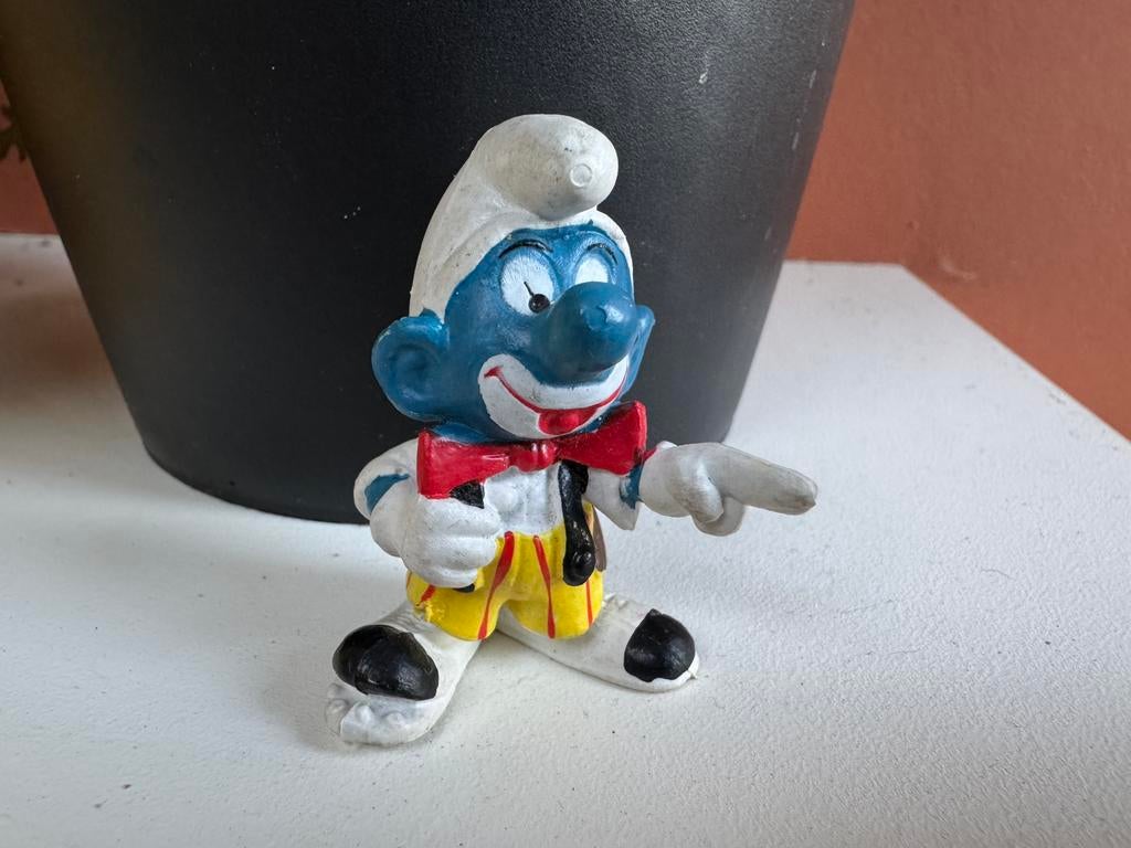 Vintage Clown Smurf 1978, Ophalen of Verzenden, Gebruikt, Overige Smurfen, Poppetje, Figuurtje of Knuffel
