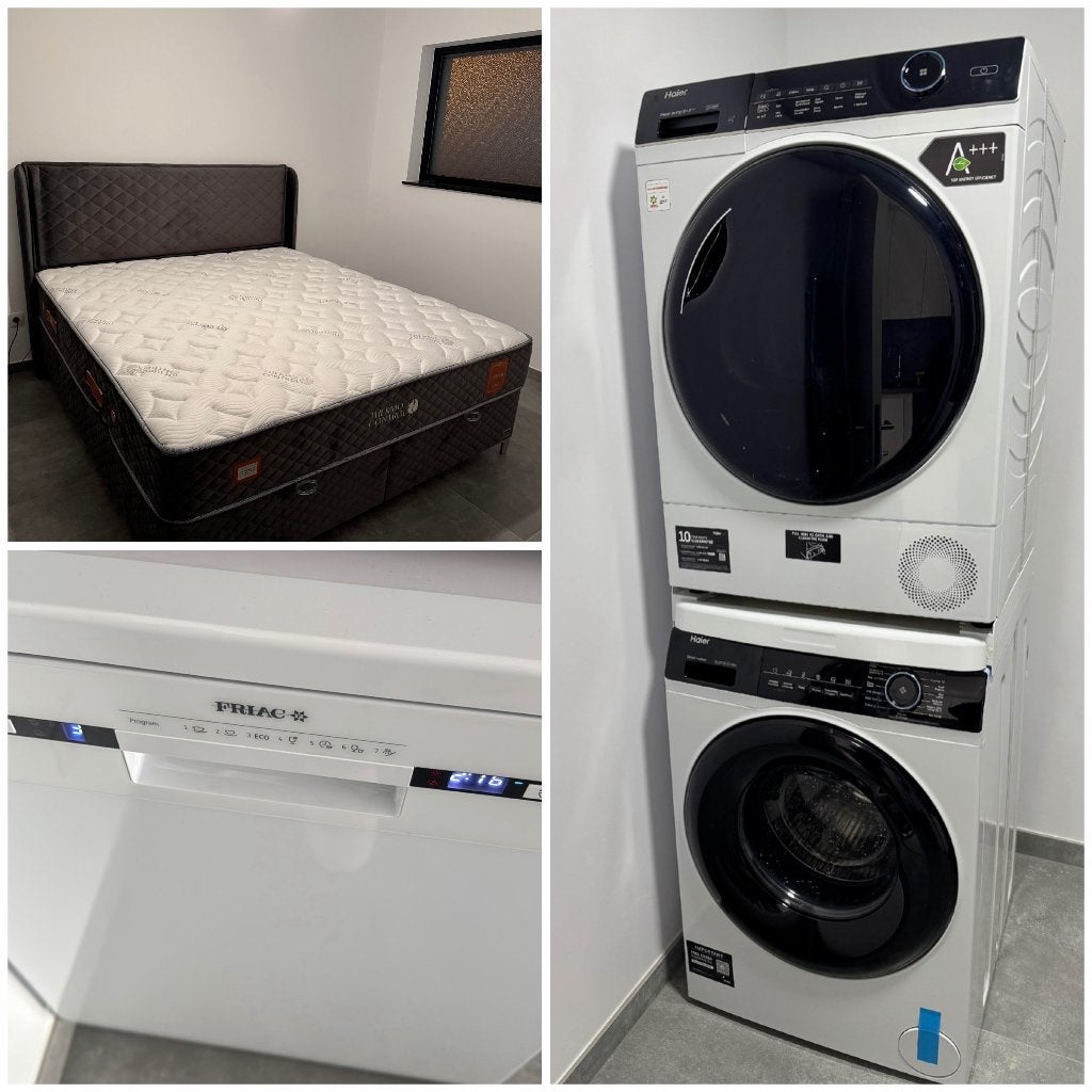 Wasmachine droogkast vaatwasser en boxspring 180x200, Elektronische apparatuur, Wasmachines, Ophalen, Zo goed als nieuw