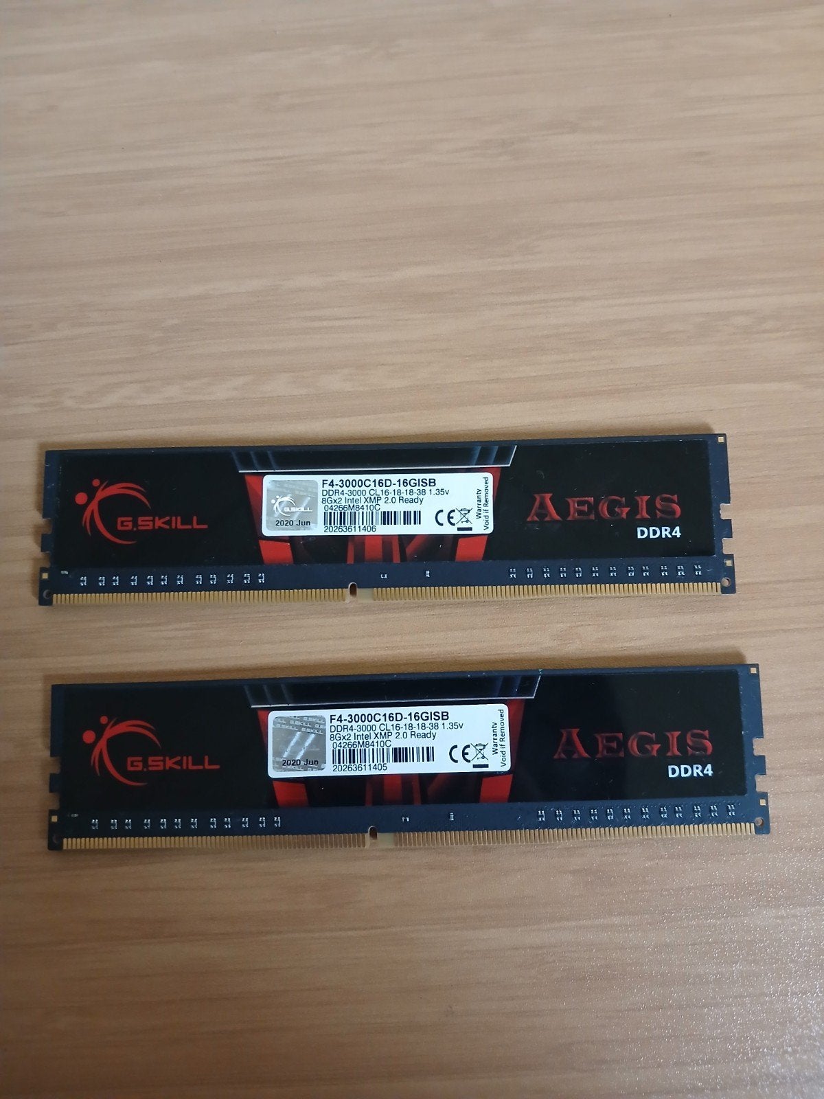 G.SKILL Aegis DDR4-3000 16GB, Computers en Software, Gebruikt, DDR4, 8 GB, Ophalen of Verzenden