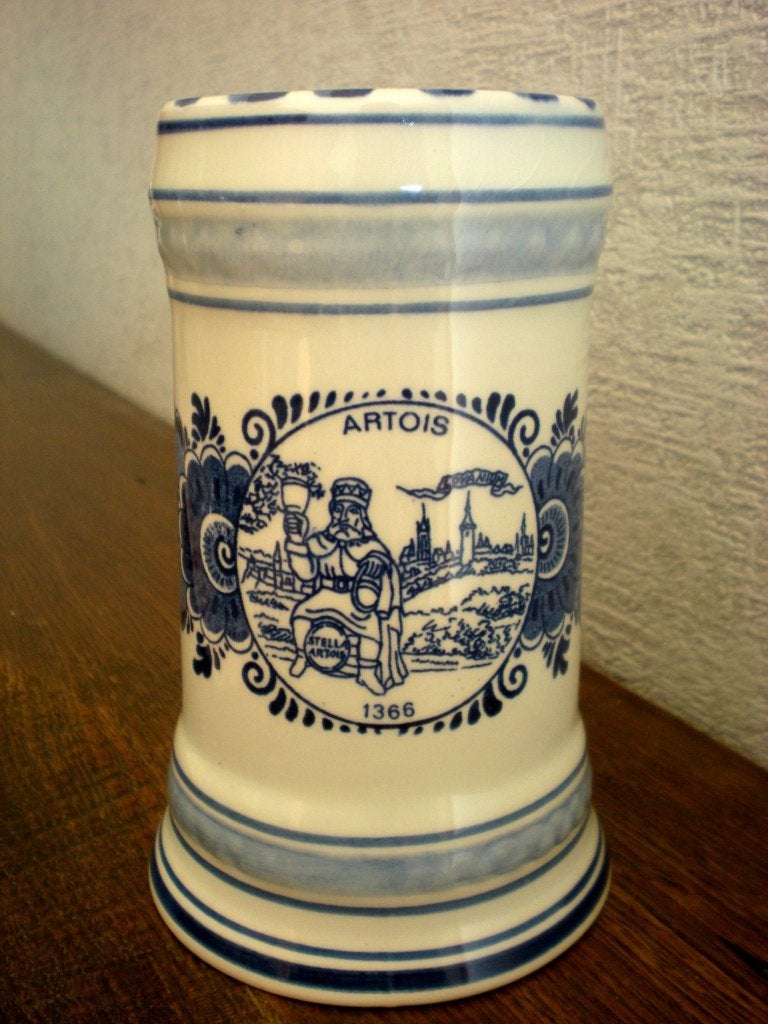 ARTOIS 1366 Delftse mok, Verzamelen, Biermerken, Ophalen of Verzenden, Zo goed als nieuw, Pul(len)