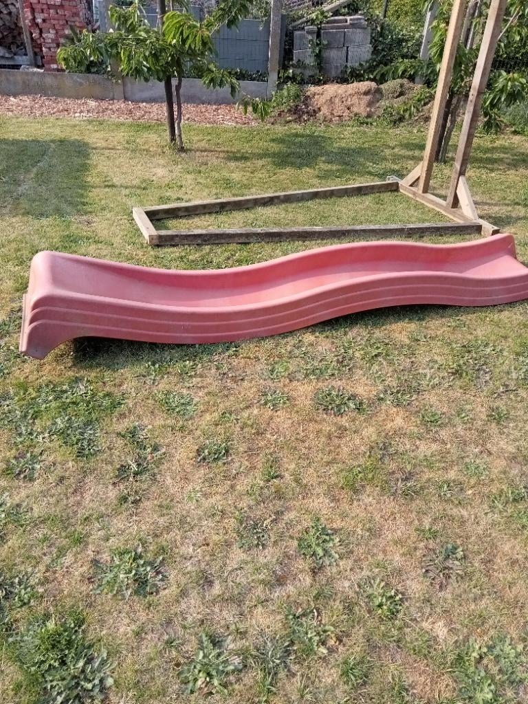 Rode en blauwe Schuifaf, glijbaan,afreiser, Kinderen en Baby's, Ophalen, Zo goed als nieuw, Glijbaan