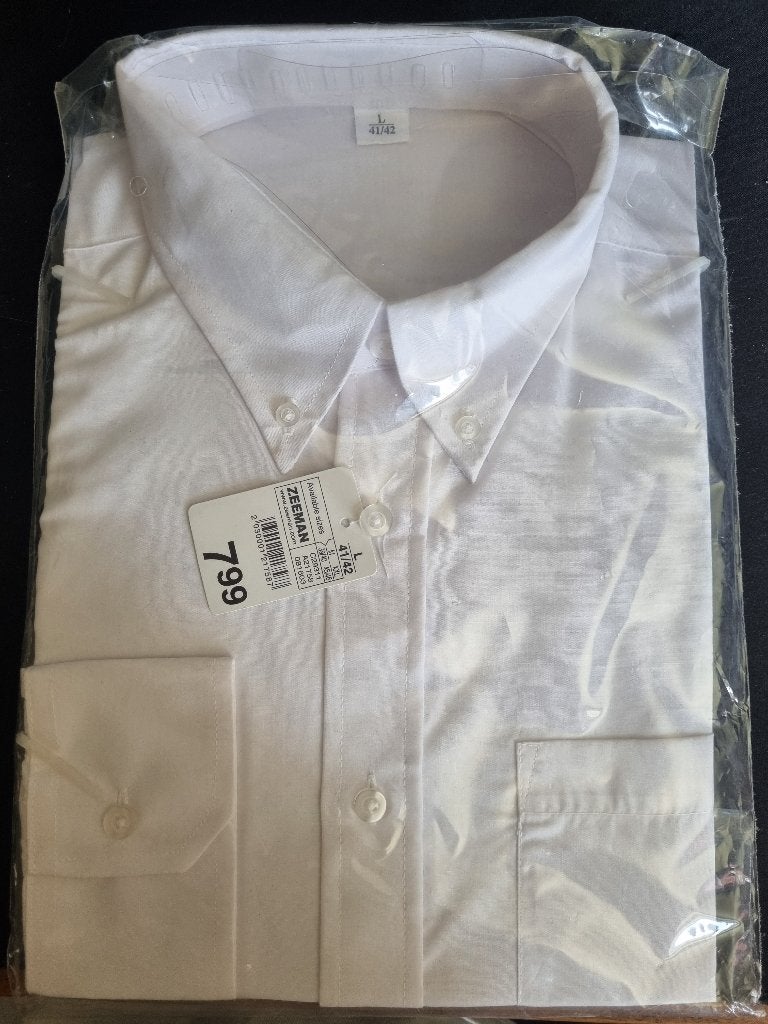 Chemise blanche longues manches neuve, Vêtements | Hommes, Neuf, Tour de cou 41/42 (L), Enlèvement, Blanc
