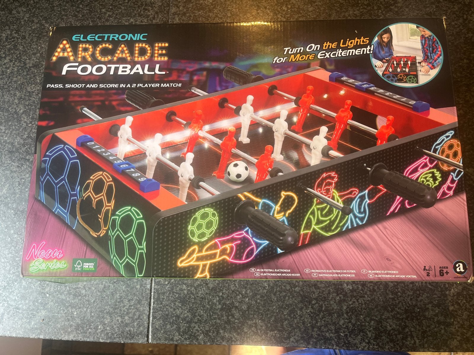 Klein tafelvoetbal spel met verlichting, Ophalen of Verzenden, Zo goed als nieuw