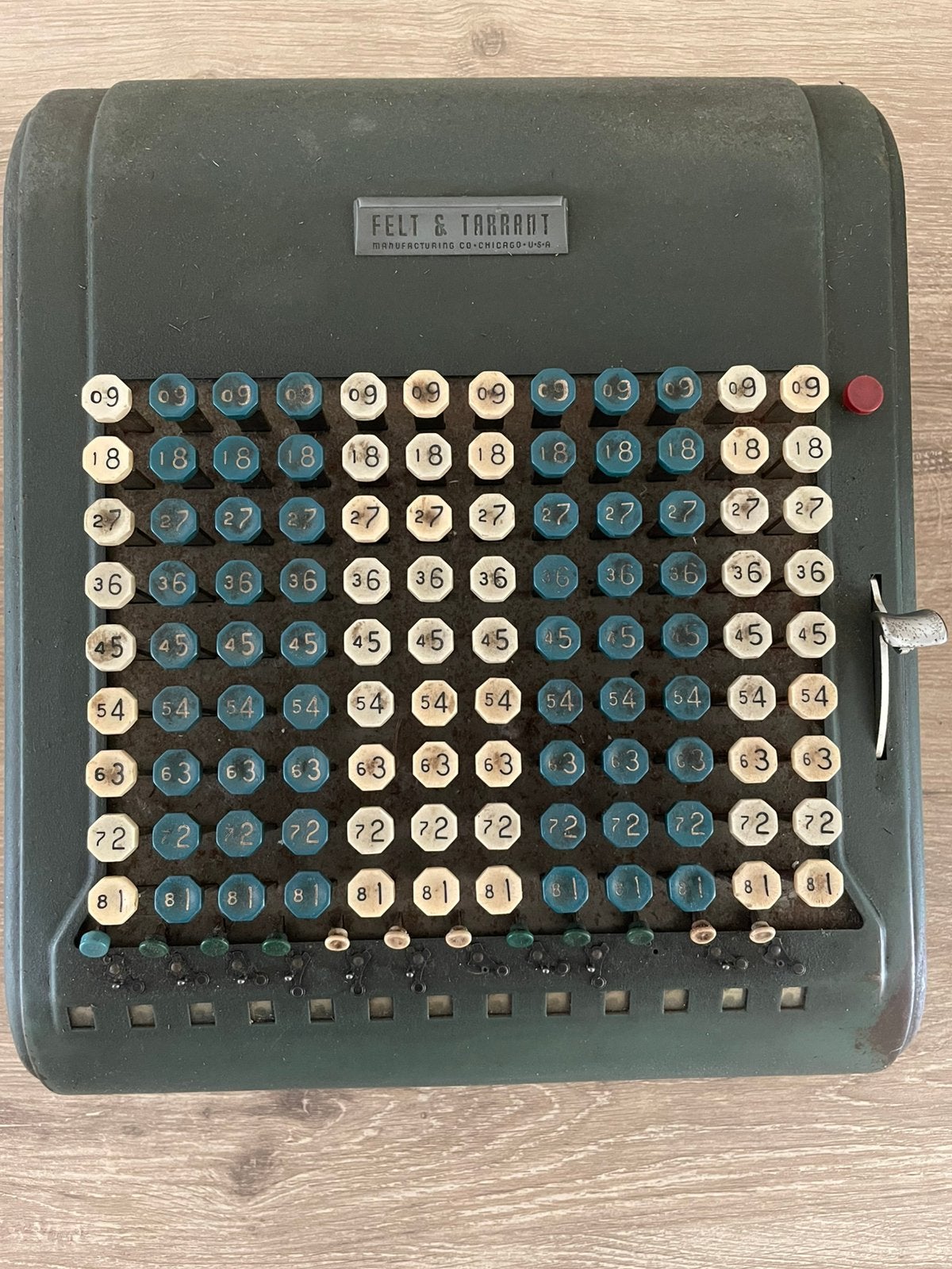 Antieke Felt & Tarrant Comptometer Chicago USA ca. 1926-1935, Ophalen
