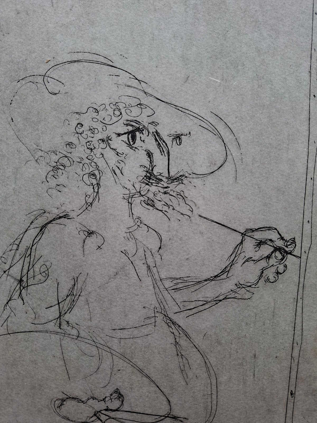 SOMVILLE Roger "En bataille" 1973 ets, Antiek en Kunst, Kunst | Etsen en Gravures, Ophalen of Verzenden, Ets, Genummerd
