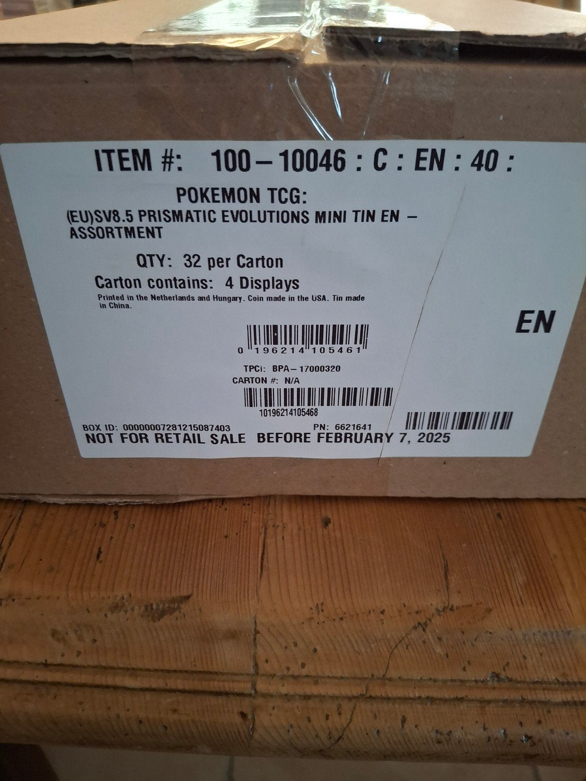 prismatic evolutions mini tins case, Enlèvement, Neuf, Booster, Foil