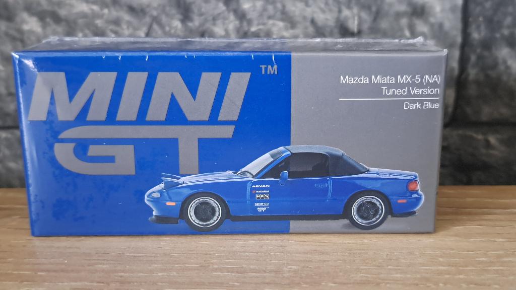 Mazda Miata MX-5 (NA) Tuned Version Dark Blue Mini GT, Auto, Nieuw, Ophalen of Verzenden, Mini GT