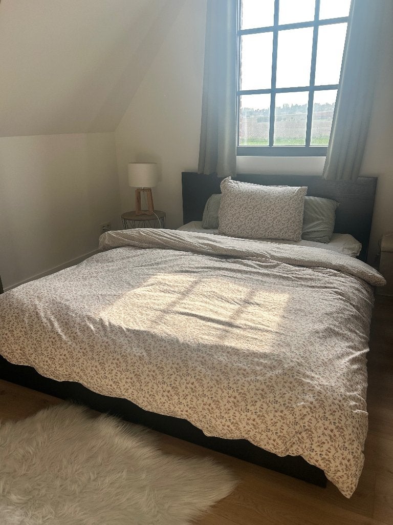 IKEA Malm twijfelaar bed, Huis en Inrichting, Ophalen, Gebruikt, Zwart, 140 cm