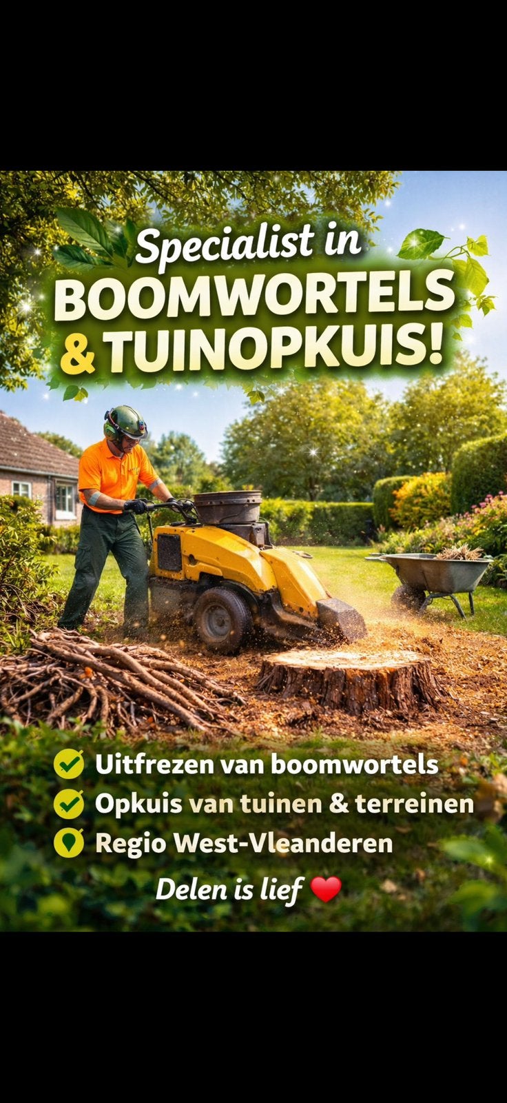 Verwijderen van stronk boomstronk of wortel, Tuinontwerp