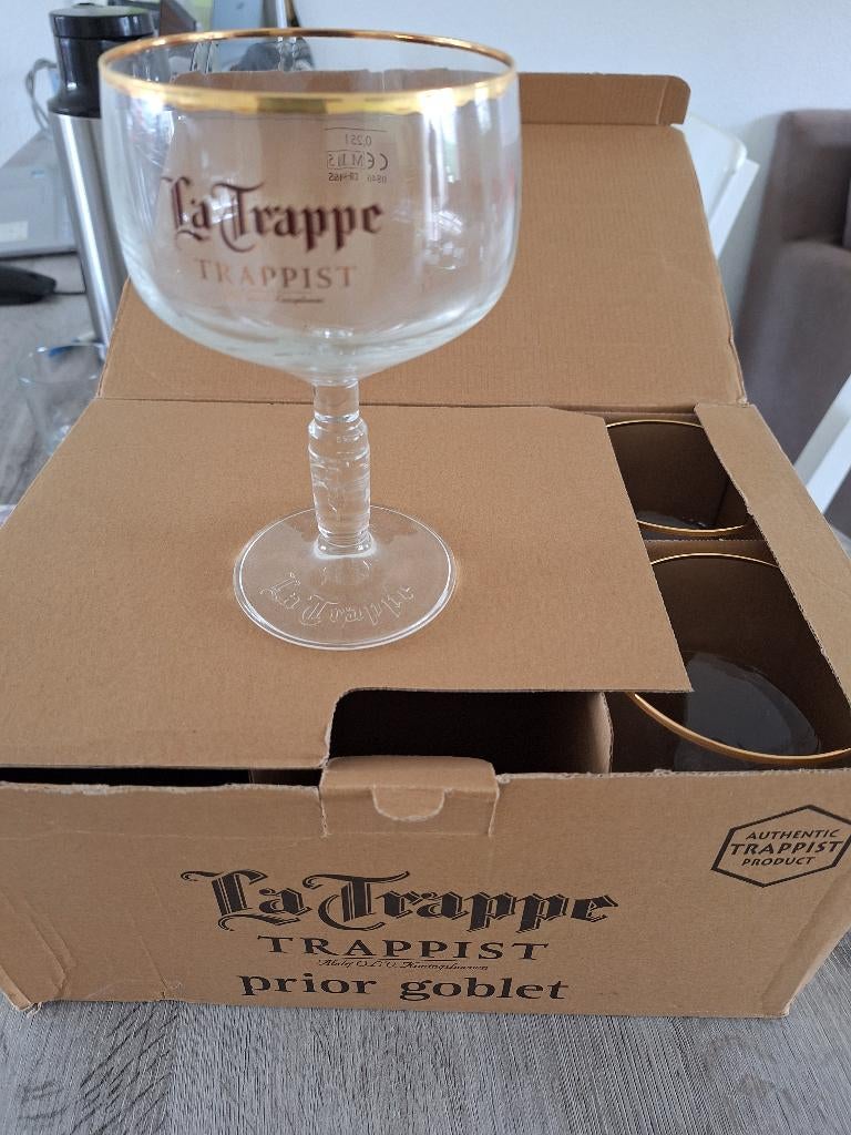 4 trappist glazen, La Trappe, Ophalen, Nieuw, Glas of Glazen, La Trappe