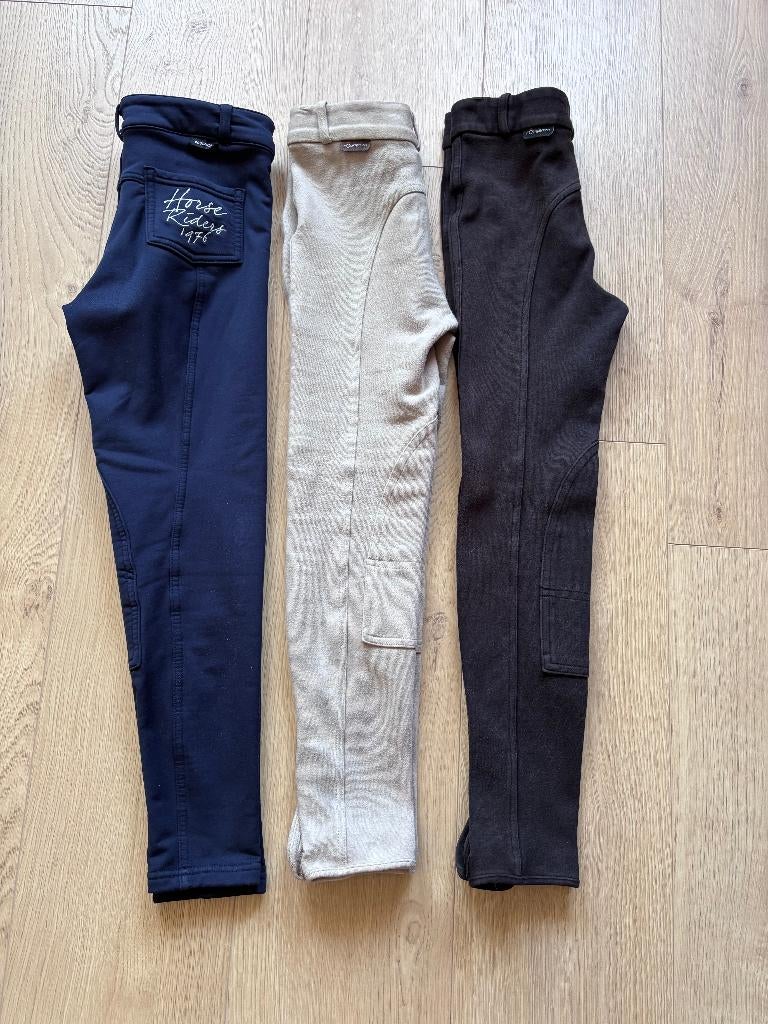 3 rijbroeken - 10 jaar oud, Dieren en Toebehoren, Paardrijkleding, Gebruikt, Kinderen, Ophalen of Verzenden, Recreatie