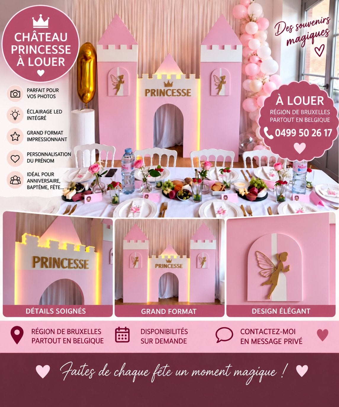 Decoration chateau princesse, Enlèvement ou Envoi, Comme neuf