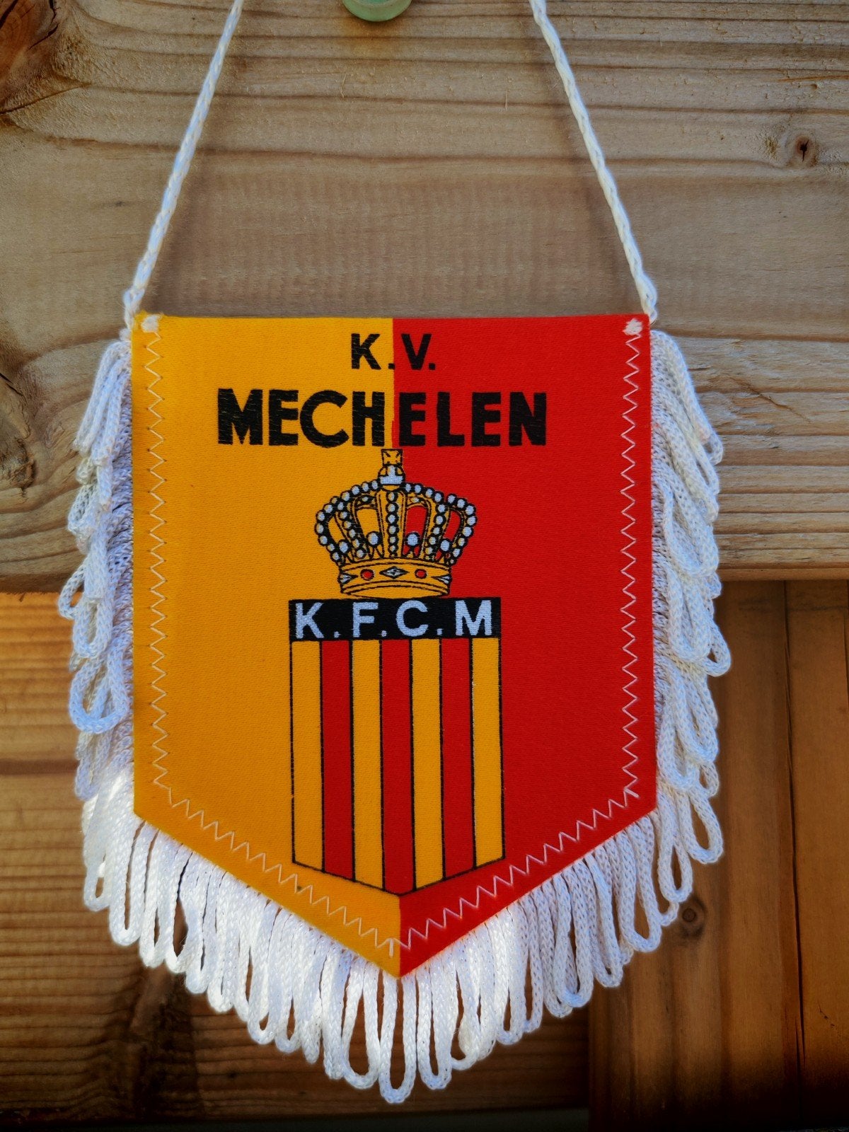 1980s KV mechelen zeldzaam vintage vaantje, Diversen, Vlaggen en Wimpels, Ophalen of Verzenden
