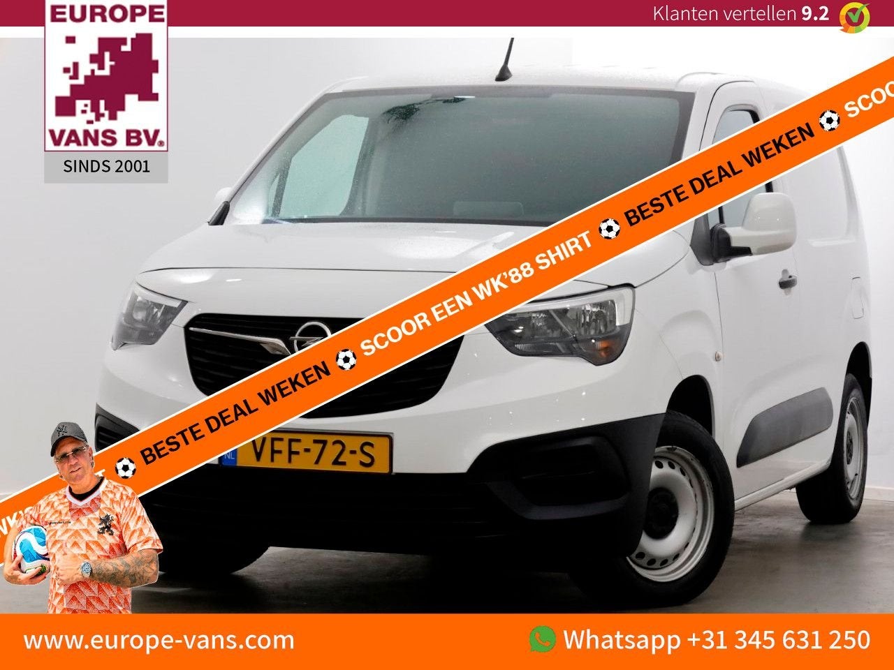 Opel Combo 1.6D 102pk L1H1 Edition Airco/Navi 01-2020, Auto's, Electronic Stability Program (ESP), Wit, Bedrijf, Onderhoudsboekje