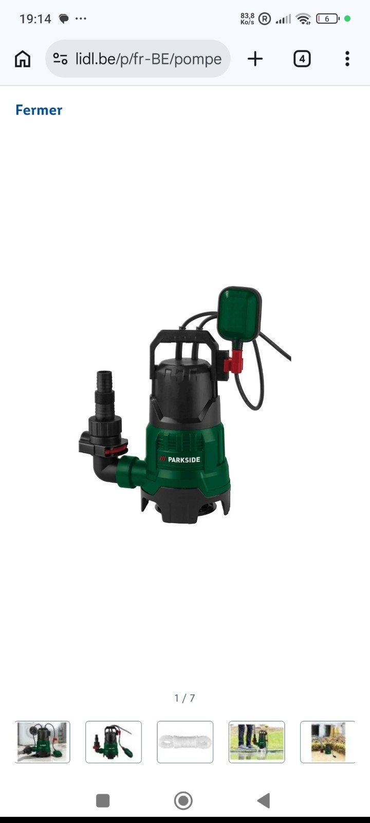 pompe immergée/pompe de puit, Enlèvement ou Envoi, Utilisé, Électrique, Pompe à eaux claires