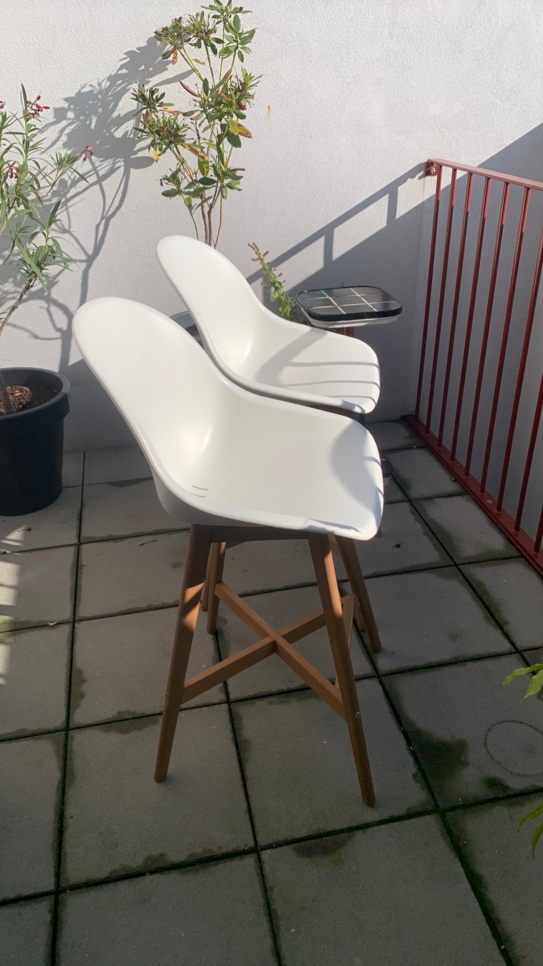 Chaises hautes/tabourets de bar, Maison & Meubles, Tabourets de bar, 90 cm ou plus, Bois, Avec repose-pieds, 2 tabourets